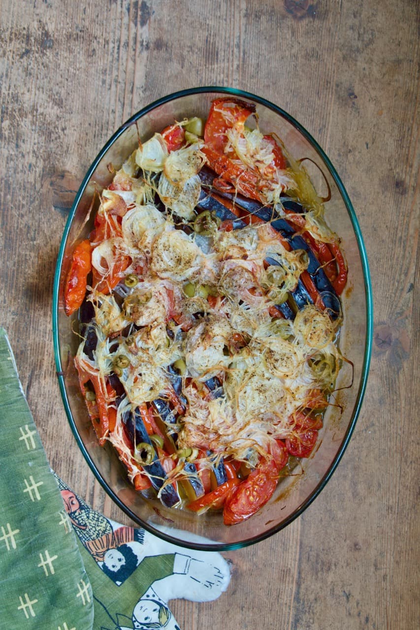Aubergine mit Tomate überbacken-rezept-vivikocht