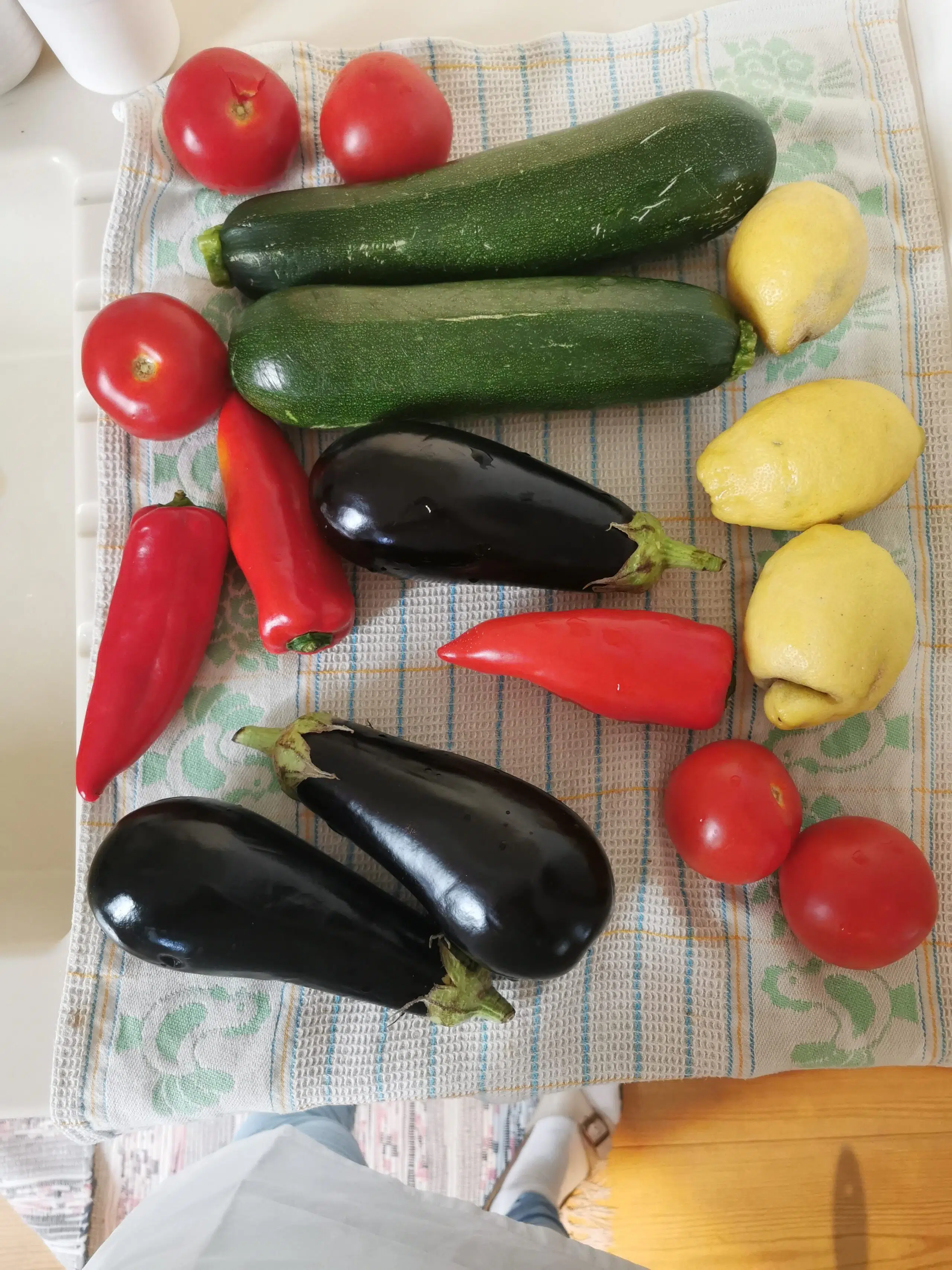 Gemüse für Ratatouille