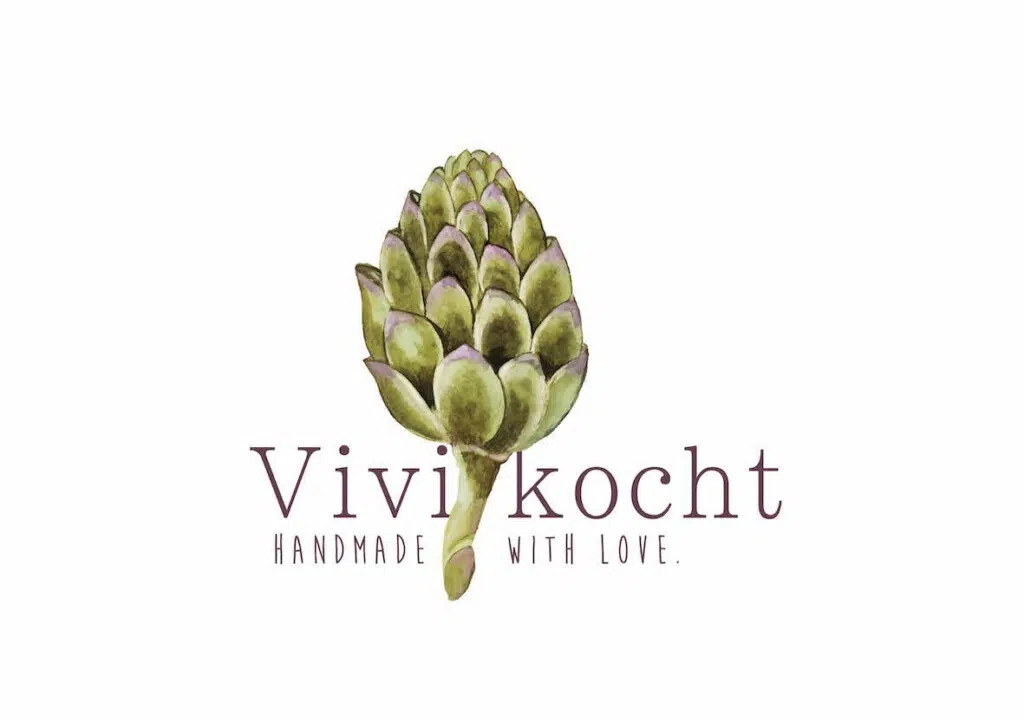 Das Logo von Vivi kocht handmade with love Vivi kocht