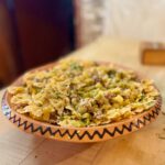 Nudeln mit Hackfleisch und Lauch