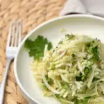 Kohlrabi-Apfel Salat mit Koriander, Minze und Estragon