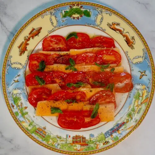 Tomaten Melonen Carpaccio