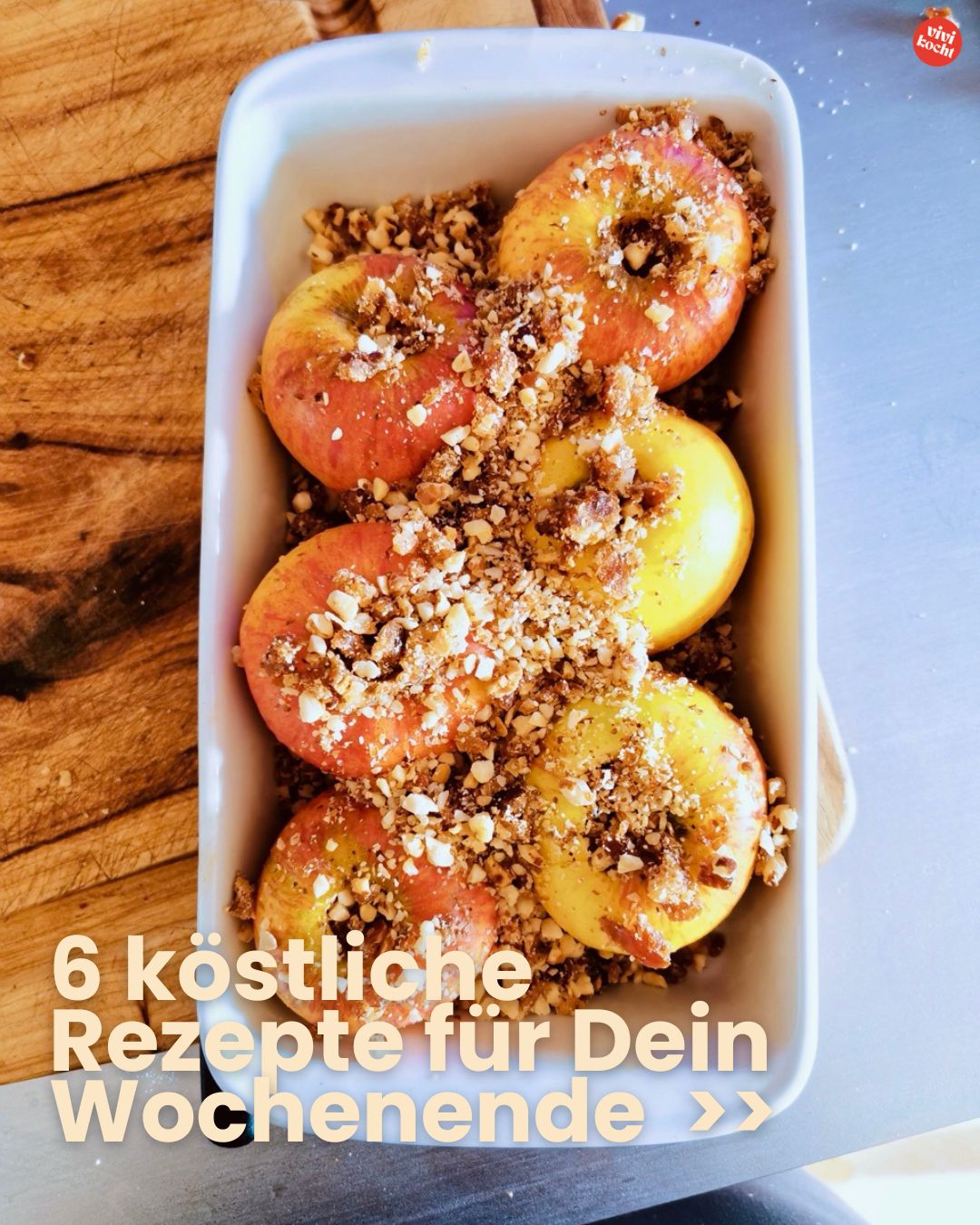 6 köstliche süsse Oktober- Schlemmereien 🍂
✨Plane im Voraus und starte organisiert in die kommenden Tage.☺️
– ohne Stress, in deinem Tempo. ⤵️
1️⃣ Mailänderli-Zitronen Kuchen
2️⃣ Madeleines mit Nussbutter
3️⃣ Bratäfpel
4️⃣ French hot chocolate
5️⃣ Mama’s köstlicher gugelhupf
6️⃣ Saftiger Marmorkuchen
Es sind die kleinen i-Tüpfelchen, die das Wochenende besonders machen. Und das Wichtigste: die Zeit mit deinen Liebsten genießen.
➡️ Möchtest Du alle Rezepte als Link haben, kommentiere "Newsletter" ☀️
#Herbstrezepte  #Mailänderlitorte #Madeleines #Bratäpfel #Kochinspiration #DeutschKochen #SeasonalCooking #Marmorkuchen #Frenchhotchocolate #Madeleines #vivikocht #wochenendinspiration