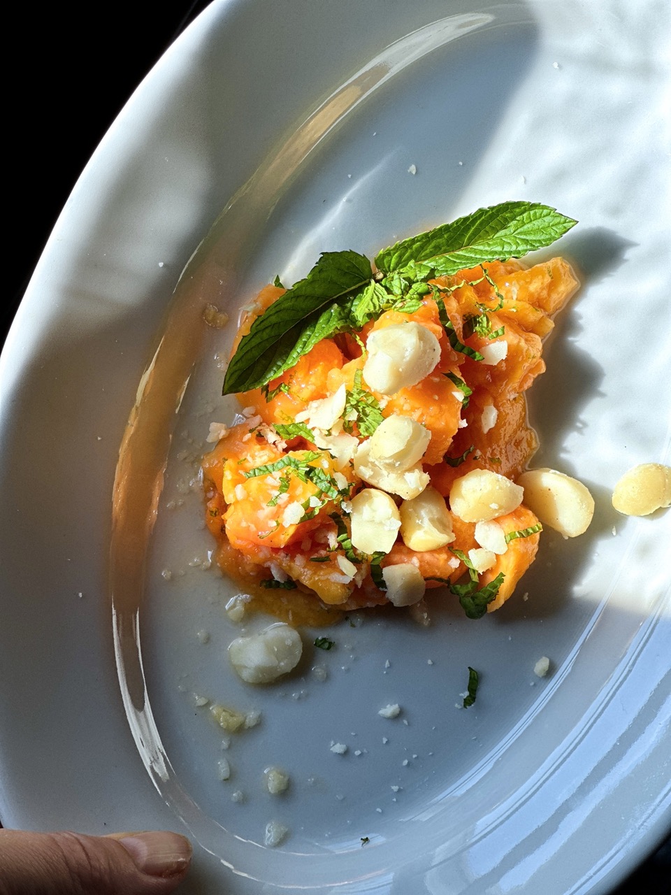 Papaya Pfefferminze Limettensalat mit Macadamia VIVI KOCHT