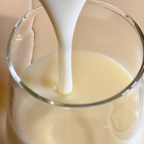 Fertiger cremiger Milchkefir im Glas