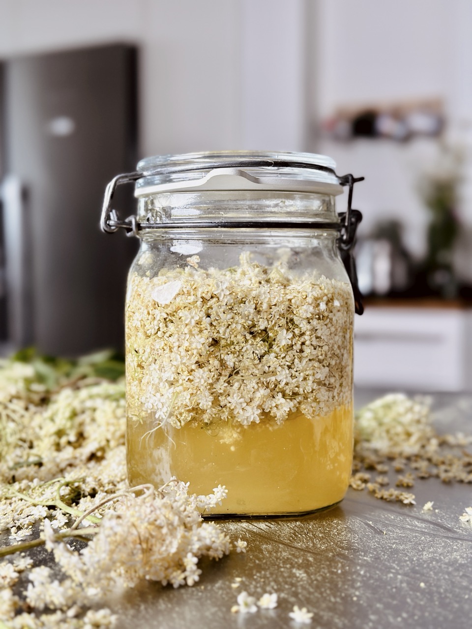 Holunderblüten-Essig Rezept von Vivikocht