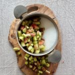 Rhabarber geschnitten mit Gelierzucker Rezept-von Vivikocht