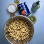 Zutaten von Marrokanische Kichererbsen mit Fenchelsamen in Tomatensauce