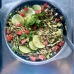 Veganer Linsensalat mit Stangensellerie und Pfefferminze