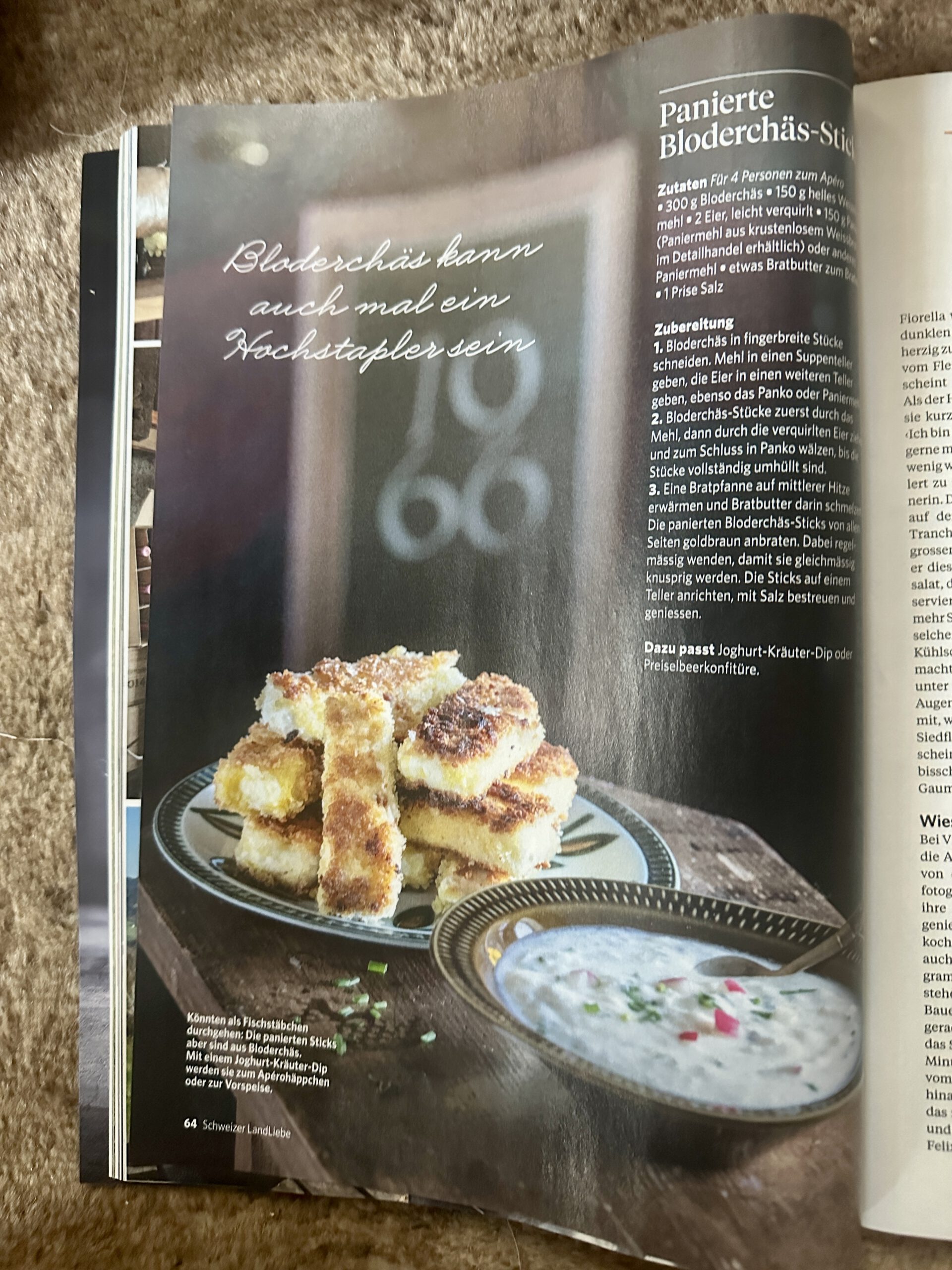 Panierte Bloderchäs-Sticks