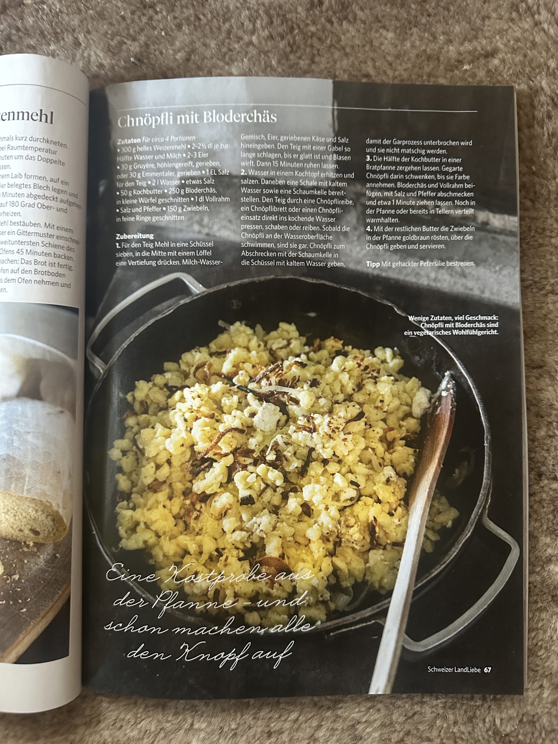 Chnöpfli mit Toggenburger Bloderchäs