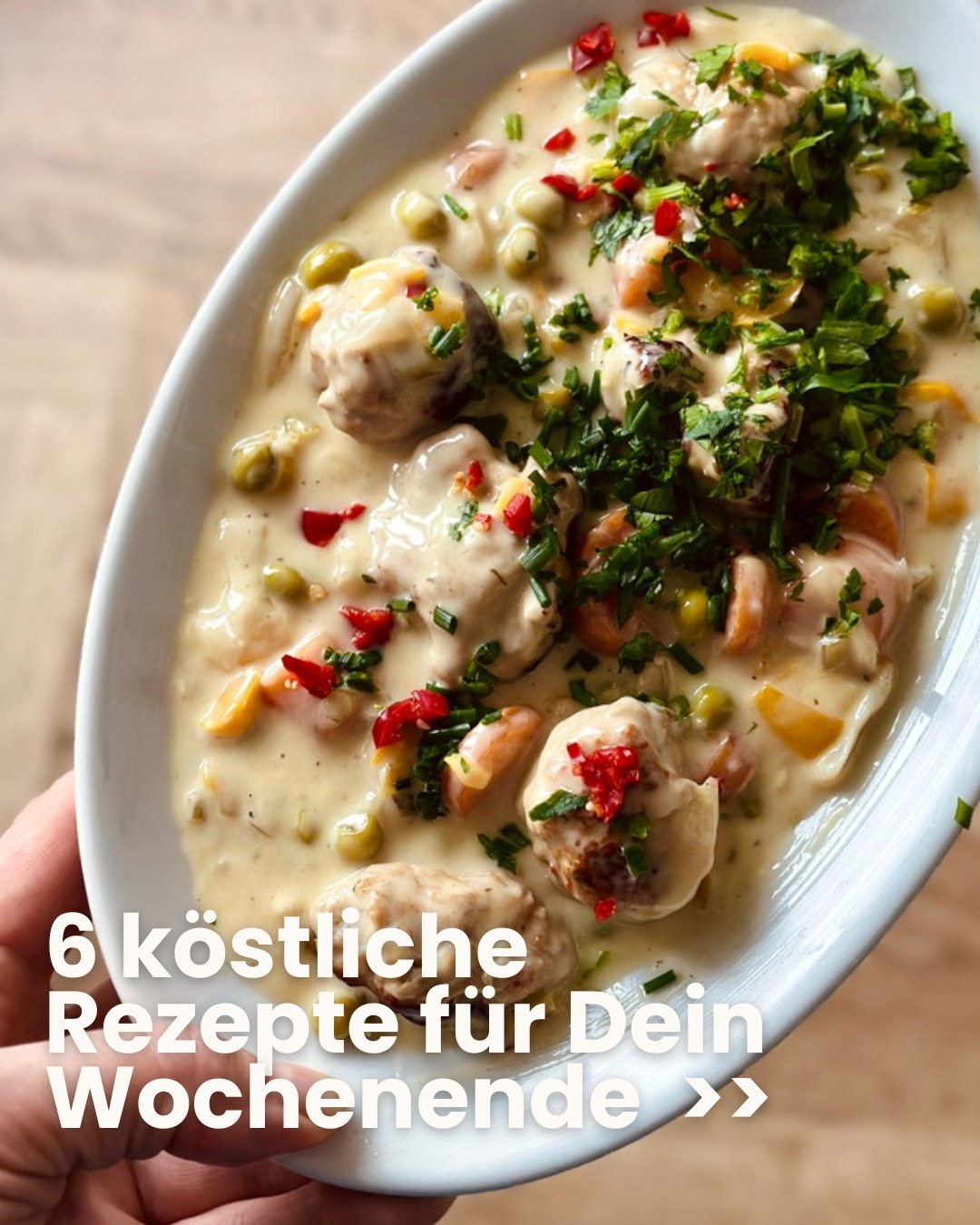 6 köstliche Wochenendrezepte im Januar
Für alle, die gut essen wollen – ohne Stress: sechs Wochenendrezepte.
1️⃣ Kalbsbrätkügelchen in Prosecco-Sauce
2️⃣ Das beste Zitroneneis-ganz einfach selbermachen 🍋
3️⃣ Klassische Hühnersuppe 🍲
4️⃣ köstliches Siedfleisch 🇨🇭
5️⃣ Schnelle Erbeermarmelade 🍓 ohne Zucker 😍
6️⃣ Omas Zitronenkuchen 🍋 👵
📩 Kommentiere mit 1, 2, 3, 4, 5 oder 6. Dann bekommst du alle Rezepte auf einen Blick ohne langes Suchen
#foodinspirations
#Winterküche
#einfacherezepte
#schnellerezepte
#küchenklassiker